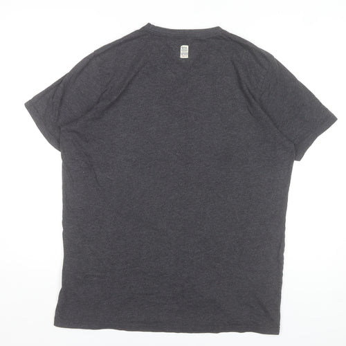 Petrol Industries Men's Grey XL Graphic Retro Crew Neck T-Shirt