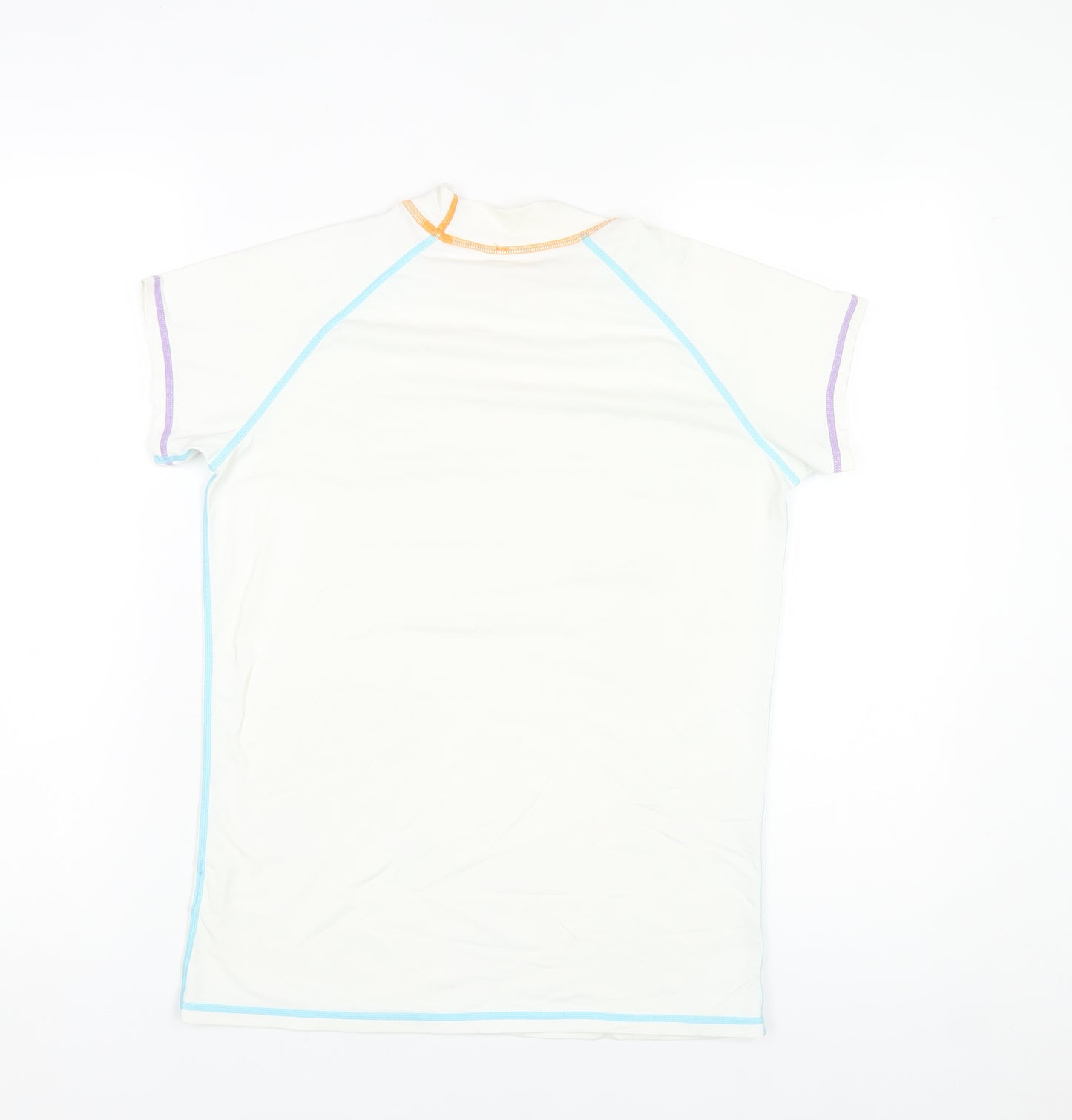 Animal Womens White Size 16 Short Sleeve Rash Guard Water Sports T-Shirt