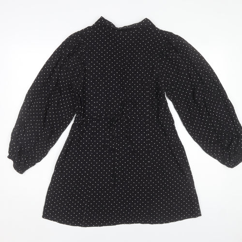 Miss Selfridge Women’s Black Polka Dot Shirt Dress Size 12