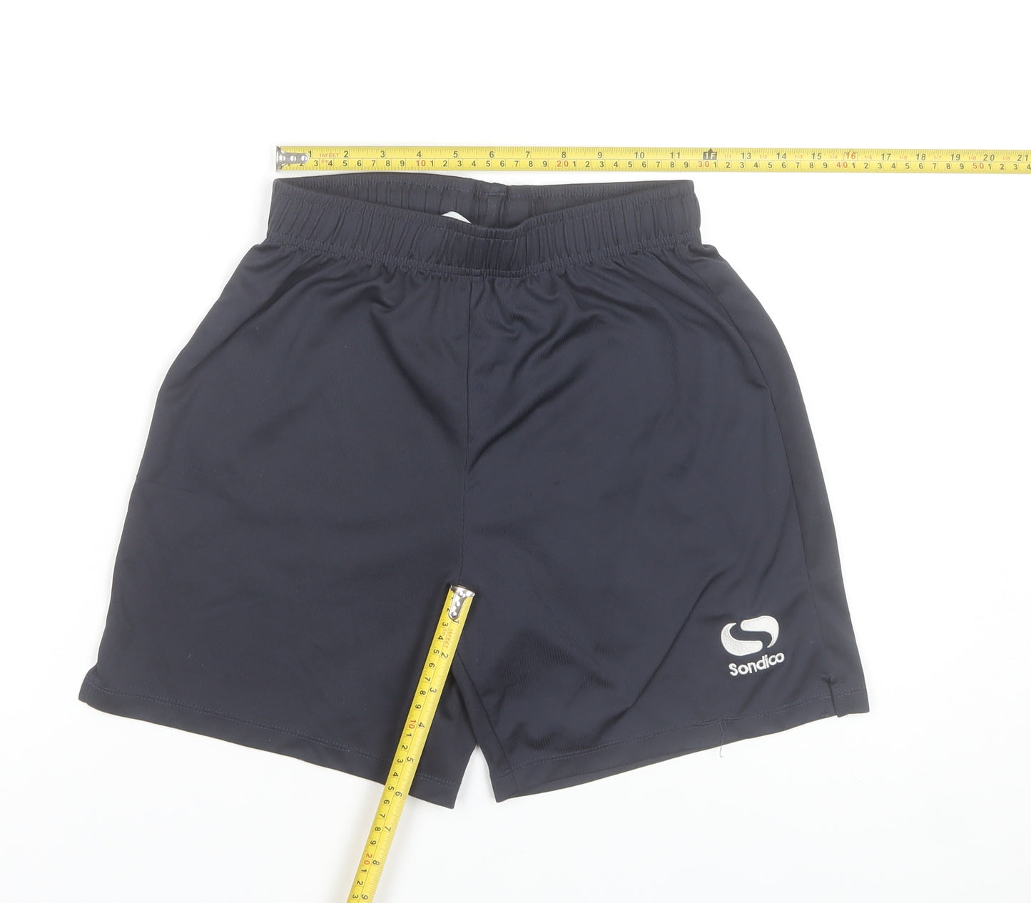 Sondico Men's Black XS Athletic Football Shorts Quick Dry Polyester