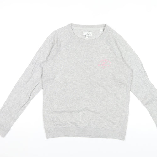 Jack Wills Womens Grey Crew Neck Sweatshirt Size 14 Cotton Blend