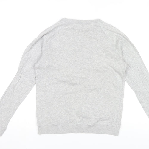 Jack Wills Womens Grey Crew Neck Sweatshirt Size 14 Cotton Blend