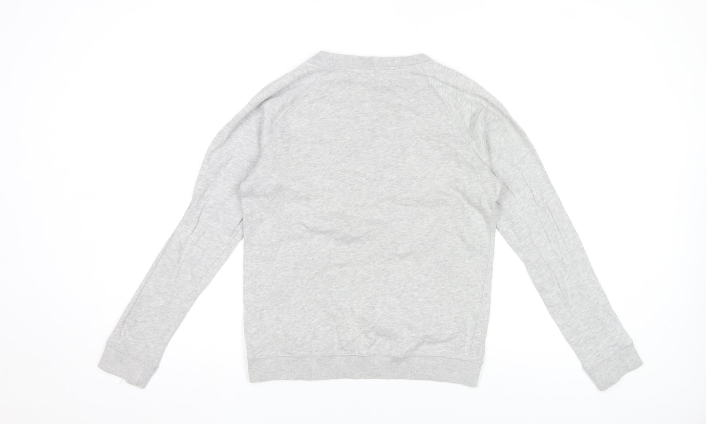 Jack Wills Womens Grey Crew Neck Sweatshirt Size 14 Cotton Blend