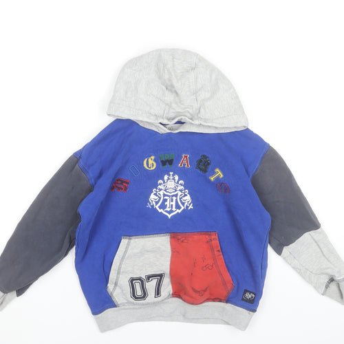 Marks and Spencer Boys Blue Hogwarts Harry Potter Hoodie 8-9 Years Pullover