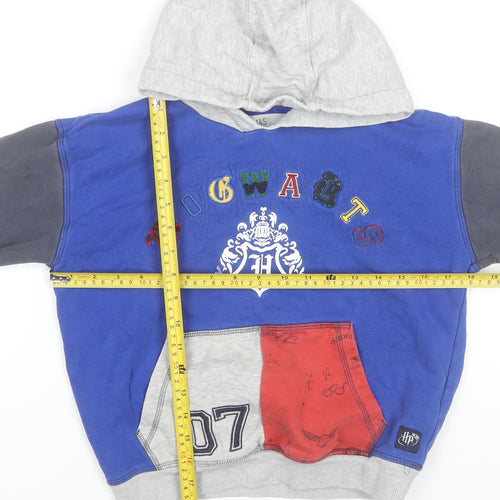 Marks and Spencer Boys Blue Hogwarts Harry Potter Hoodie 8-9 Years Pullover