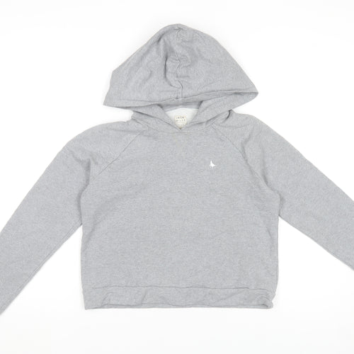 Jack Wills Womens Grey Hoodie UK 10 Cotton Modal Blend Pullover