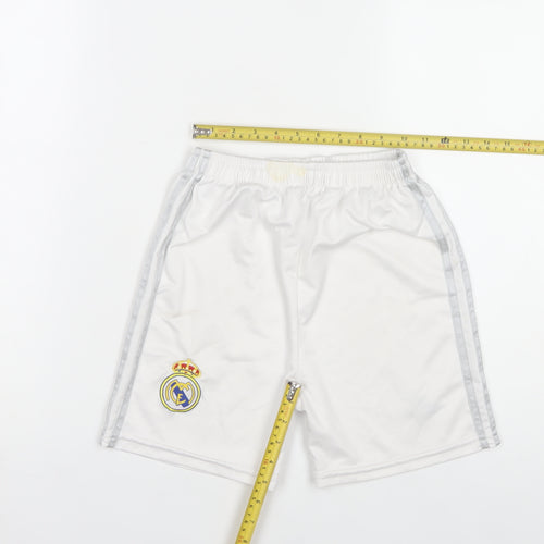 Adidas Boys White Football Athletic Shorts 12 Years Real Madrid Activewear