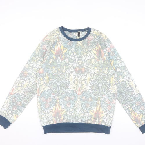Topman Men's Multicoloured Floral Sweatshirt S Crew Neck Pullover