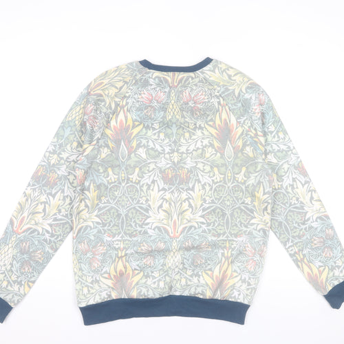 Topman Men's Multicoloured Floral Sweatshirt S Crew Neck Pullover