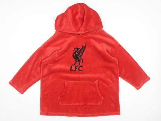 Liverpool FC Boys Red Fleece Hooded Robe One Size LFC Official Product
