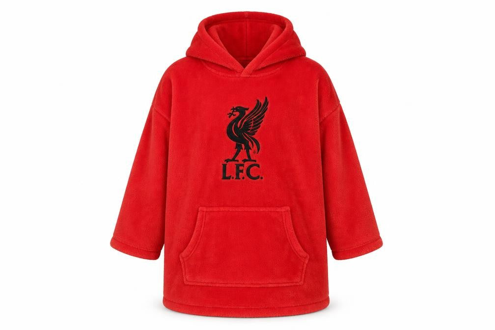Liverpool FC Boys Red Fleece Hooded Robe One Size LFC Official Product