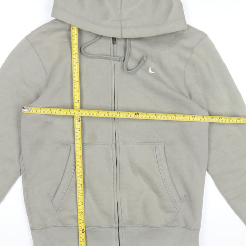 Jack Wills Men's Grey Full Zip Hoodie Size S Regular Fit