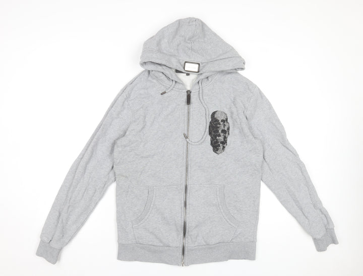 Lord of Rock Paris Men’s Grey Full Zip Skull Hoodie M