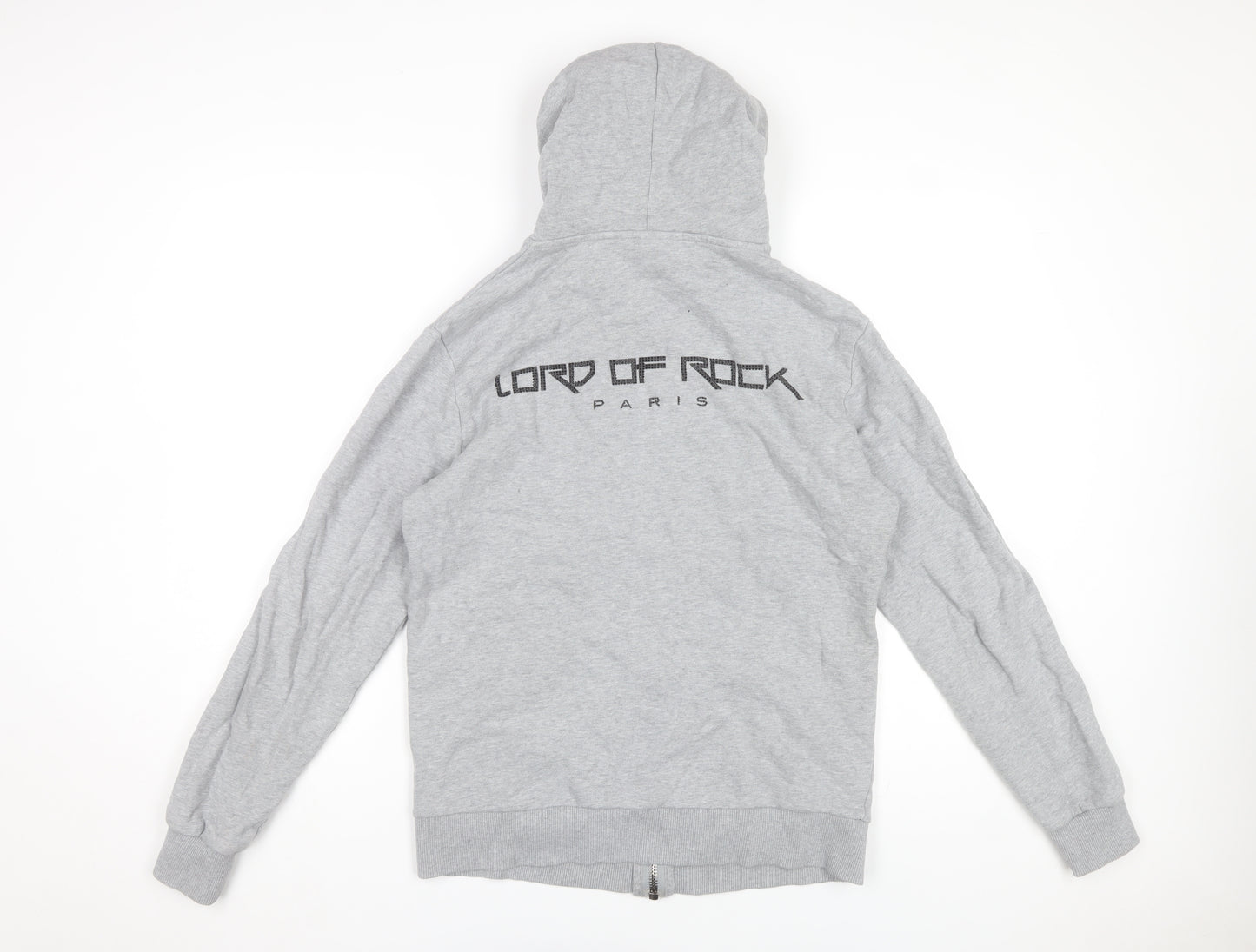 Lord of Rock Paris Men’s Grey Full Zip Skull Hoodie M