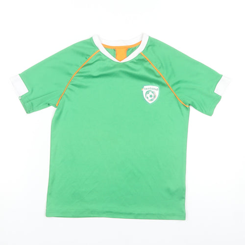 Dunnes Stores Boys Green Ireland Football T-Shirt 10 Years Lightweight Jersey