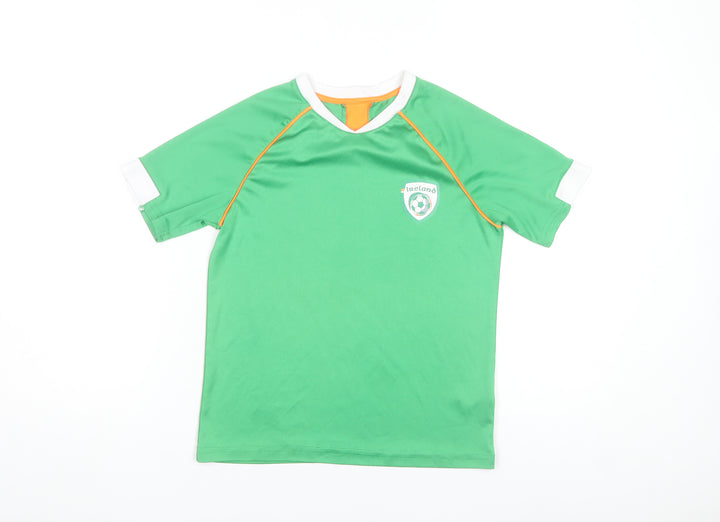 Dunnes Stores Boys Green Ireland Football T-Shirt 10 Years Lightweight Jersey