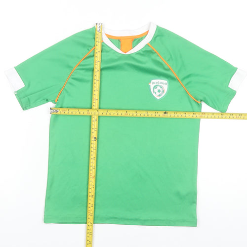 Dunnes Stores Boys Green Ireland Football T-Shirt 10 Years Lightweight Jersey