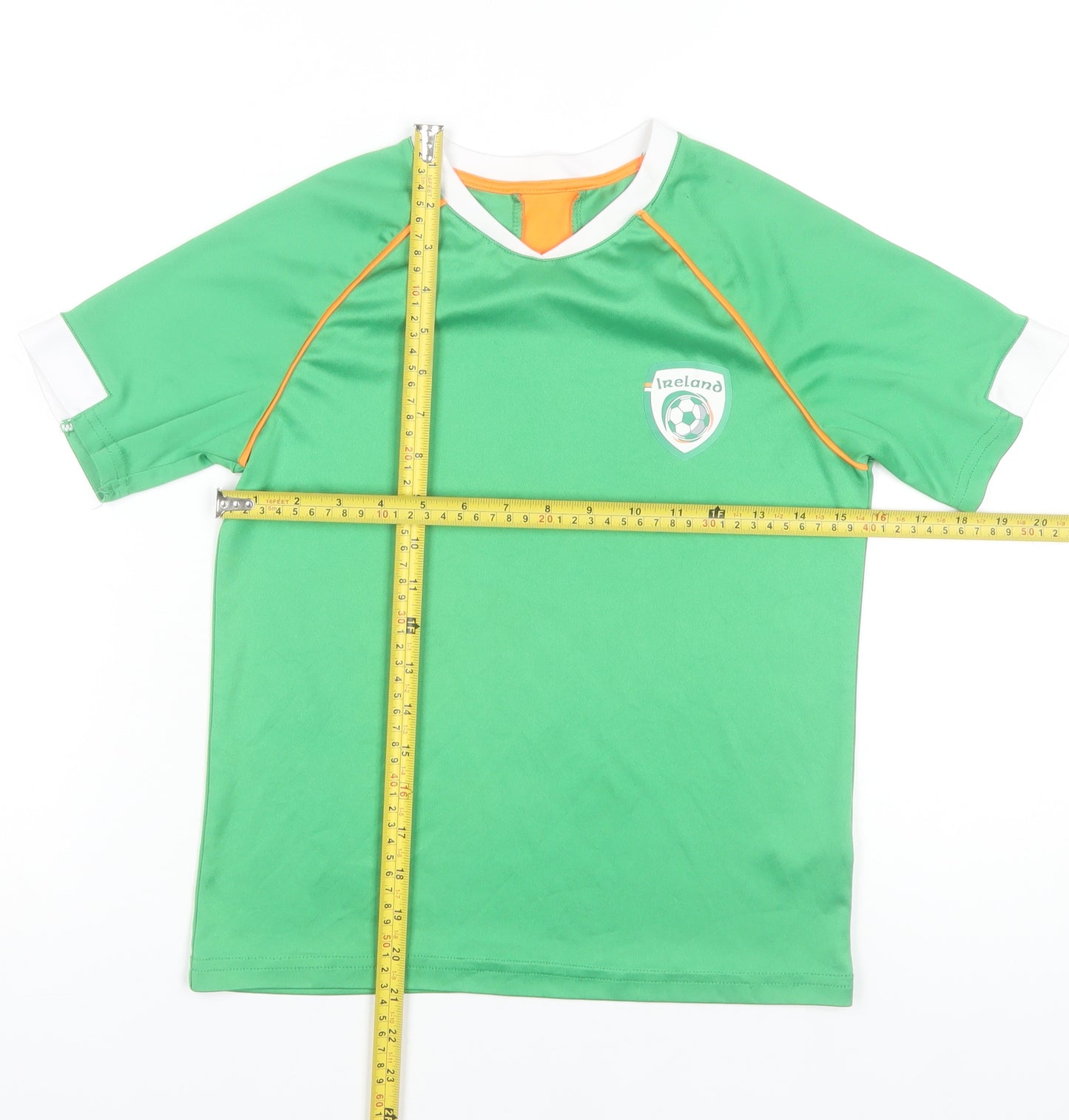 Dunnes Stores Boys Green Ireland Football T-Shirt 10 Years Lightweight Jersey