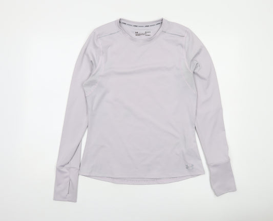 Under Armour Womens Grey Long Sleeve ColdGear Running Top Size M
