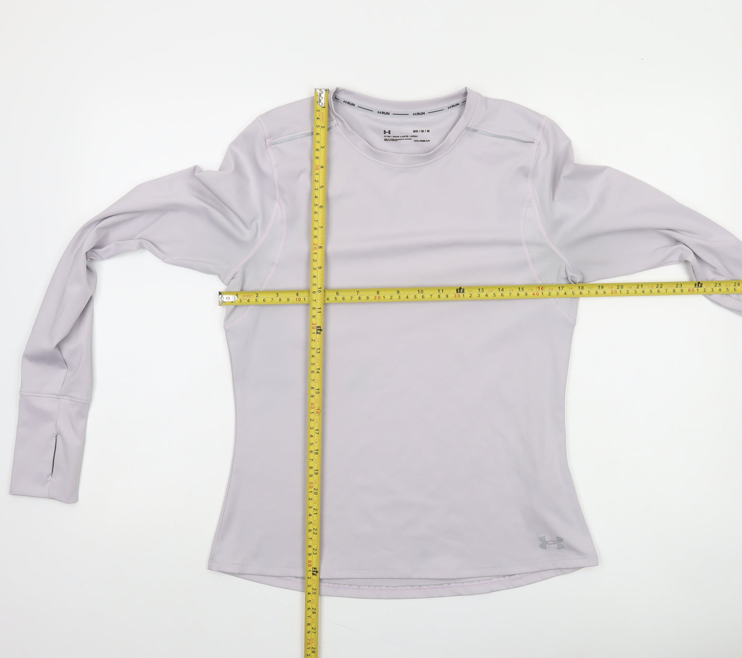 Under Armour Womens Grey Long Sleeve ColdGear Running Top Size M