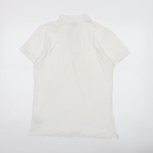 Hugo Boss Men's White Regular Fit Cotton Polo Shirt S