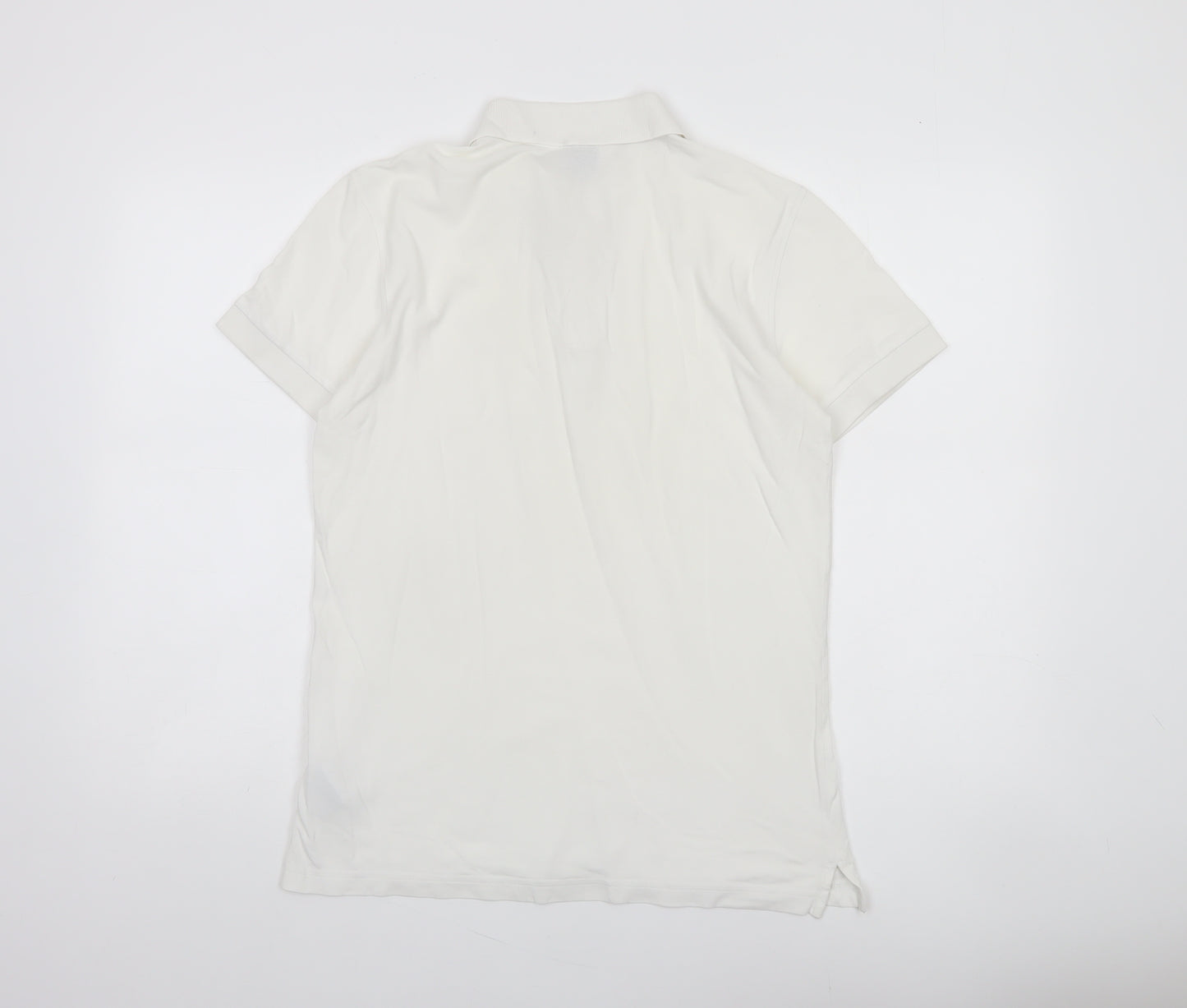 Hugo Boss Men's White Regular Fit Cotton Polo Shirt S