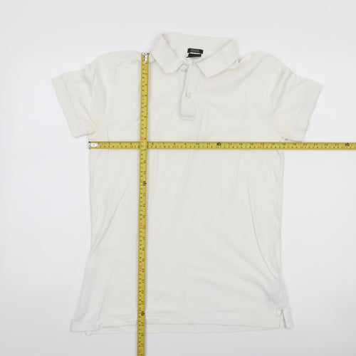 Hugo Boss Men's White Regular Fit Cotton Polo Shirt S