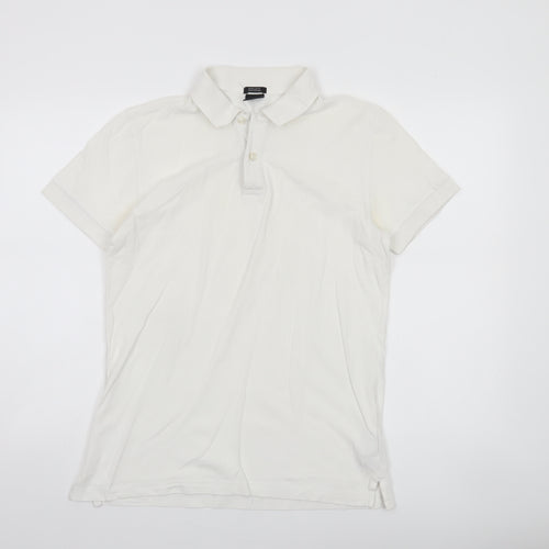 Hugo Boss Men's White Regular Fit Cotton Polo Shirt S