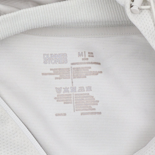 Dunnes Stores Women Ivory Fleece 1/2 Zip Hooded Sweatshirt M