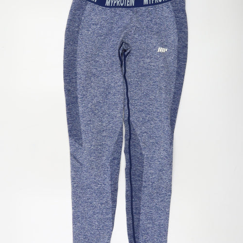 MyProtein Womens Blue Seamless Gym Leggings Size M