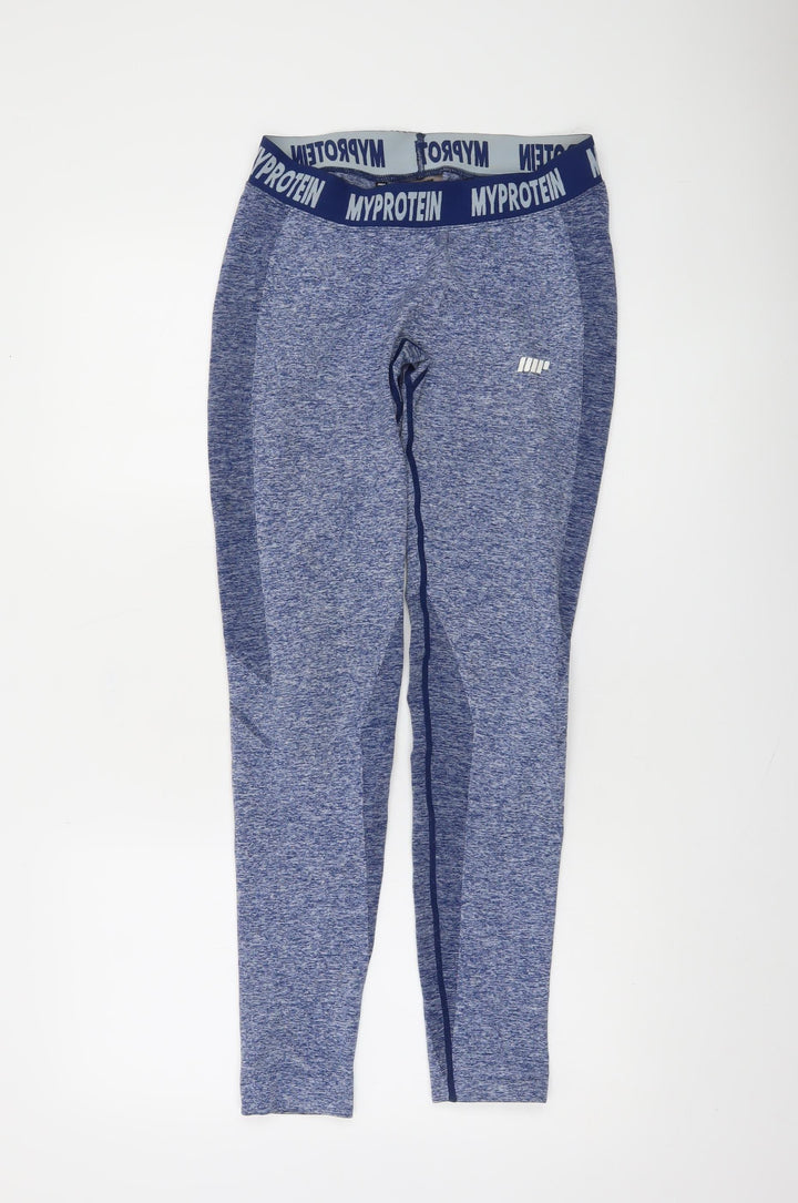 MyProtein Womens Blue Seamless Gym Leggings Size M