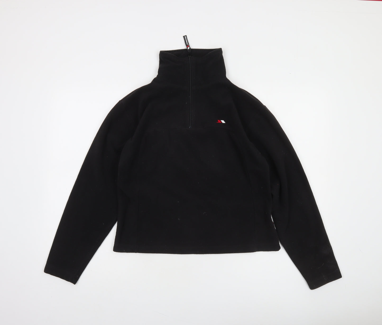 Trespass Womens Black Fleece Pullover Sweatshirt Size 10
