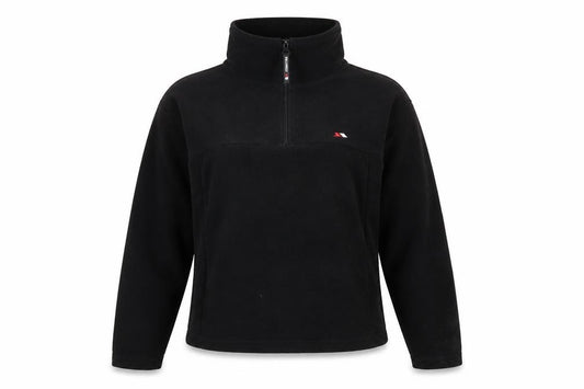 Front view of Trespass women’s black fleece pullover sweatshirt, size UK 10