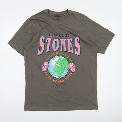The Rolling Stones Men's Grey Graphic Tour T-Shirt - Size M