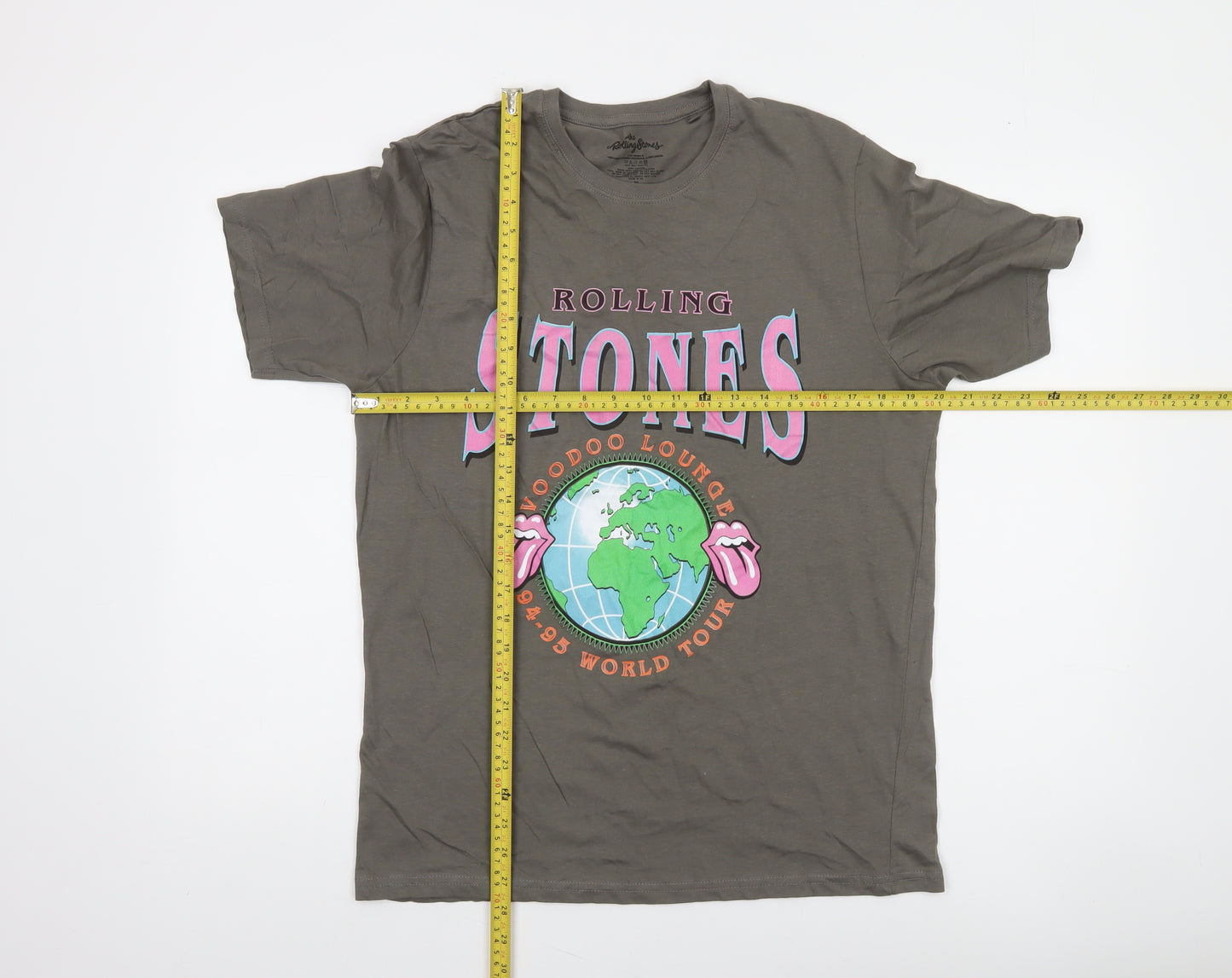 The Rolling Stones Men's Grey Graphic Tour T-Shirt - Size M