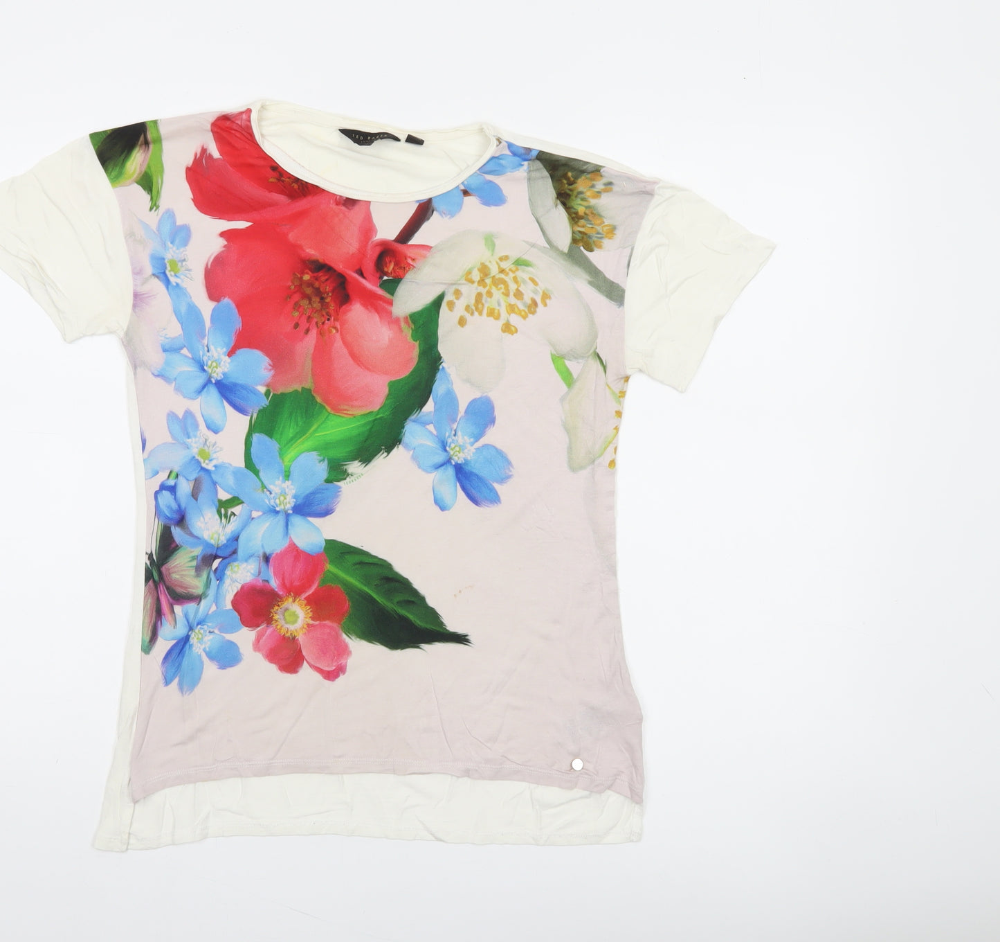 Ted Baker Women’s Multicoloured Floral Viscose T-Shirt Size 10