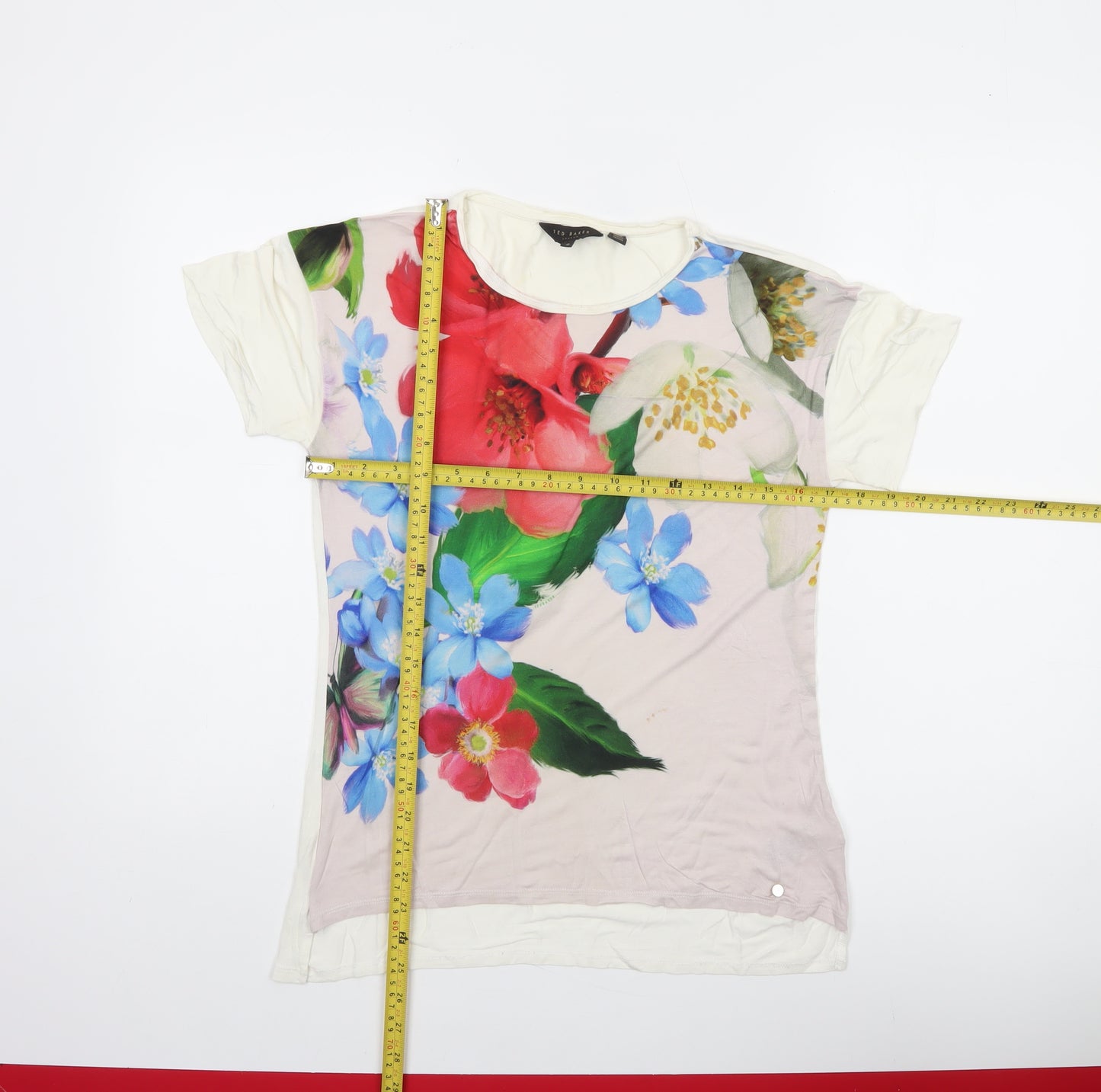 Ted Baker Women’s Multicoloured Floral Viscose T-Shirt Size 10