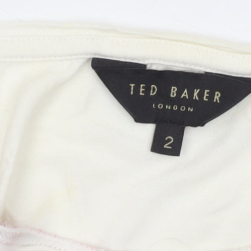 Ted Baker Women’s Multicoloured Floral Viscose T-Shirt Size 10