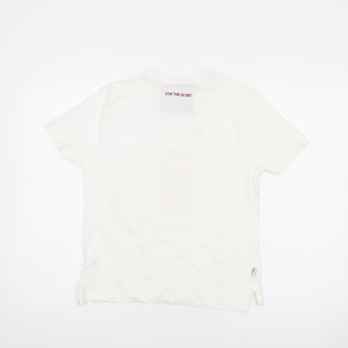 England Rugby Girls White 9-10 Years Graphic Cotton T-Shirt