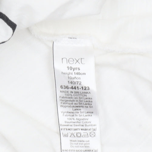 Next Girls White Minnie Mouse Sequin Graphic T-Shirt Age 10 Years