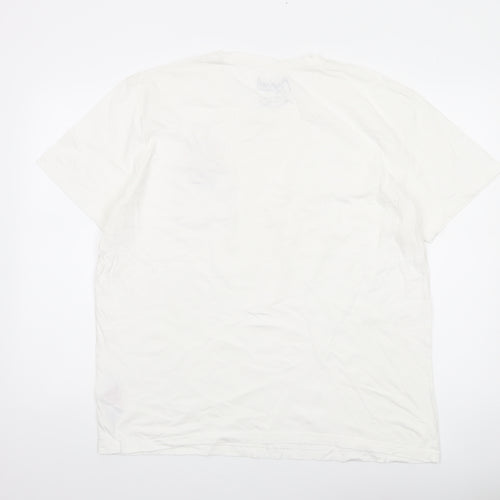 Jack & Jones Men's White XL Christmas Funny Homer Simpson T-Shirt