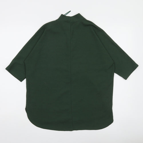 Gallery Women’s Green Tunic Blouse Size M 3/4 Sleeve V-Neck Top