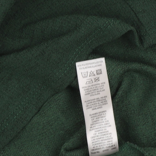 Gallery Women’s Green Tunic Blouse Size M 3/4 Sleeve V-Neck Top