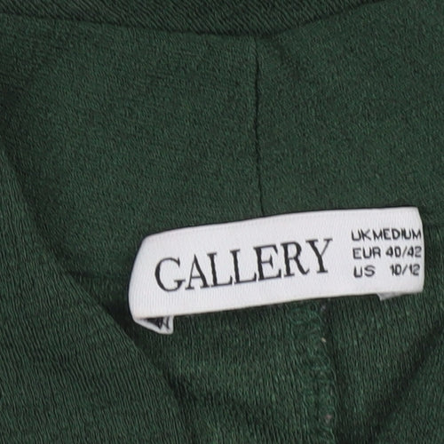 Gallery Women’s Green Tunic Blouse Size M 3/4 Sleeve V-Neck Top