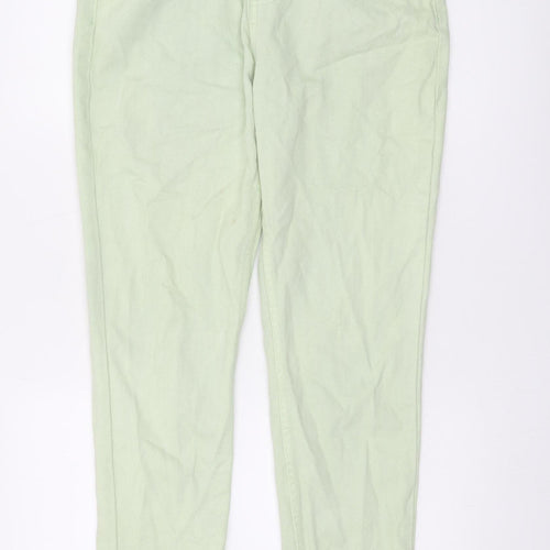 I Saw It First Women’s Green Mom Jeans Size 10 Cotton High Rise