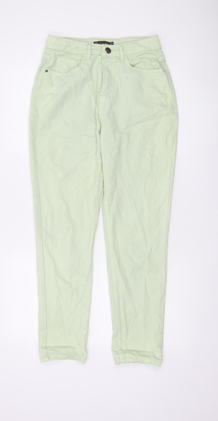 I Saw It First Women’s Green Mom Jeans Size 10 Cotton High Rise