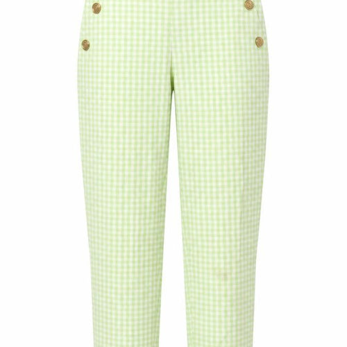 Zara Women's Green Check High Waist Chino Trousers Size S