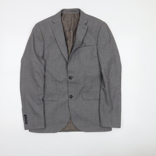 Next Men’s Grey 36 Blazer Jacket Regular Fit Classic Style