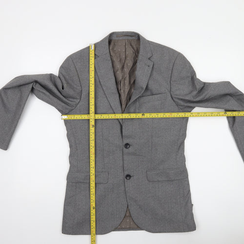 Next Men’s Grey 36 Blazer Jacket Regular Fit Classic Style