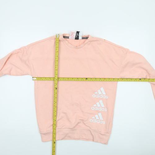 Adidas Teens Pink Crew Neck Pullover Sweatshirt Size 13-14Y